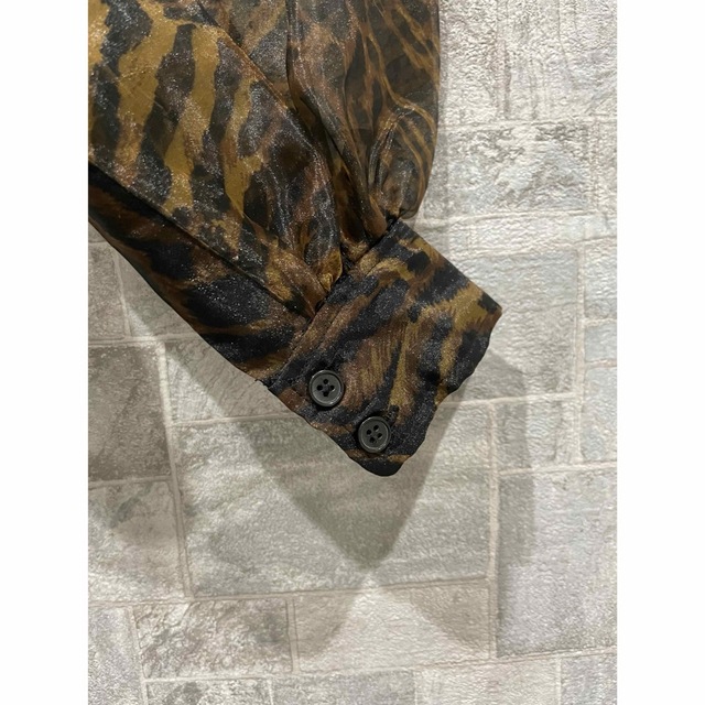 新品!GANNI ガニー シースルー 長袖ブラウス シャツ ブラウン
