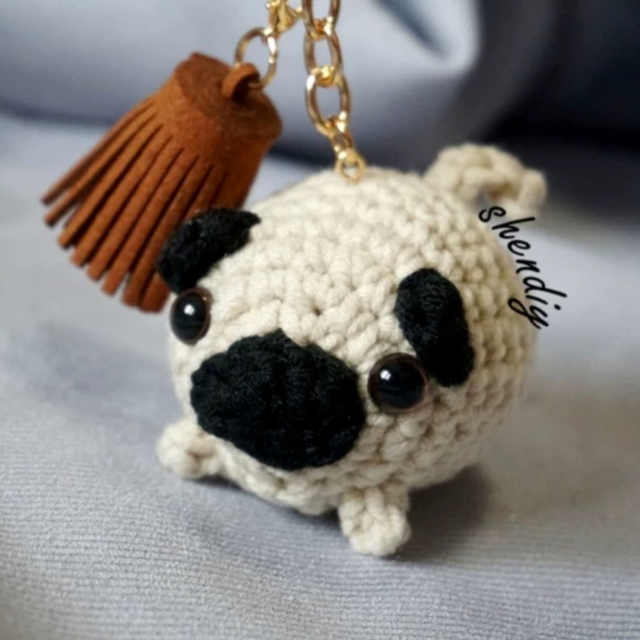 パグ チャーム ハンドメイド パグ雑貨 pugの通販 by Ritahome｜ラクマ