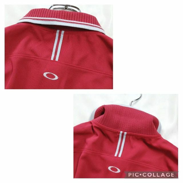 ふるさと割】 極美品❗オークリー メンズゴルフ 半袖ポロシャツ レッド