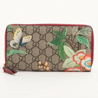 グッチ(Gucci)のグッチ  PVC×レザー  ベージュ レディース 長財布(財布)