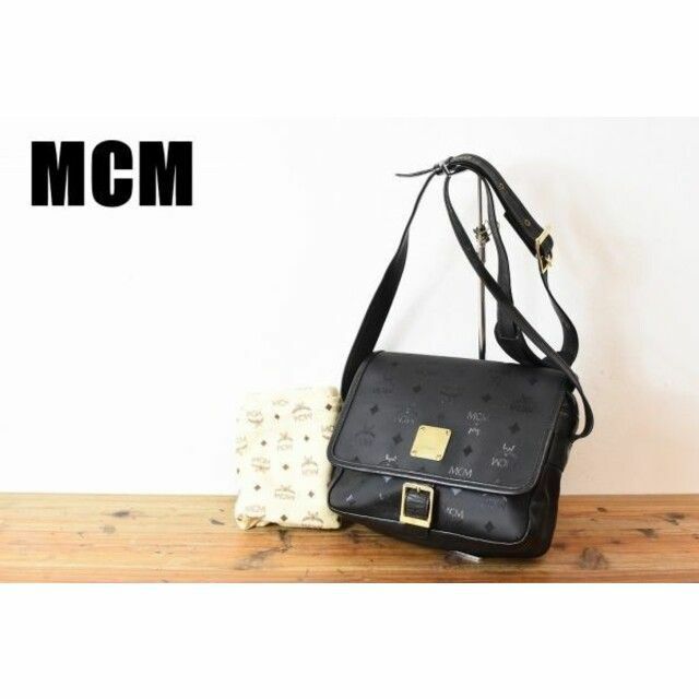 MCM - MN AV0009 高級 MCM エムシーエム 金 ロゴ 総柄 ミニ コンパクト