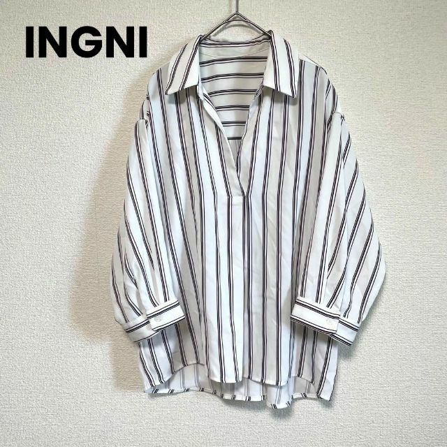 INGNI(イング)の3089 INGNI イング カットソー トップス ストライプ レディースのトップス(カットソー(長袖/七分))の商品写真