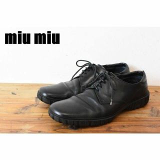 ライトブラウン/ブラック miu miu☆ミュウミュウ 黒37サイズ 1回短時間
