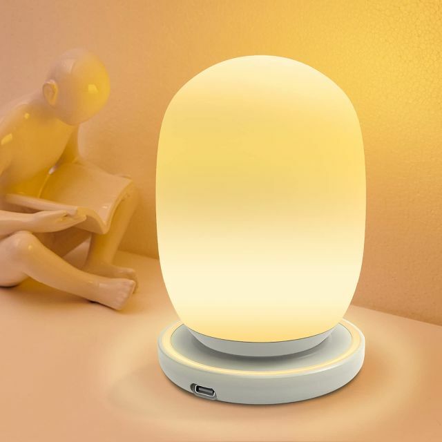 ナイトライト テーブルランプ 間接照明 ベッドサイドランプ 授乳用 調光調色 七