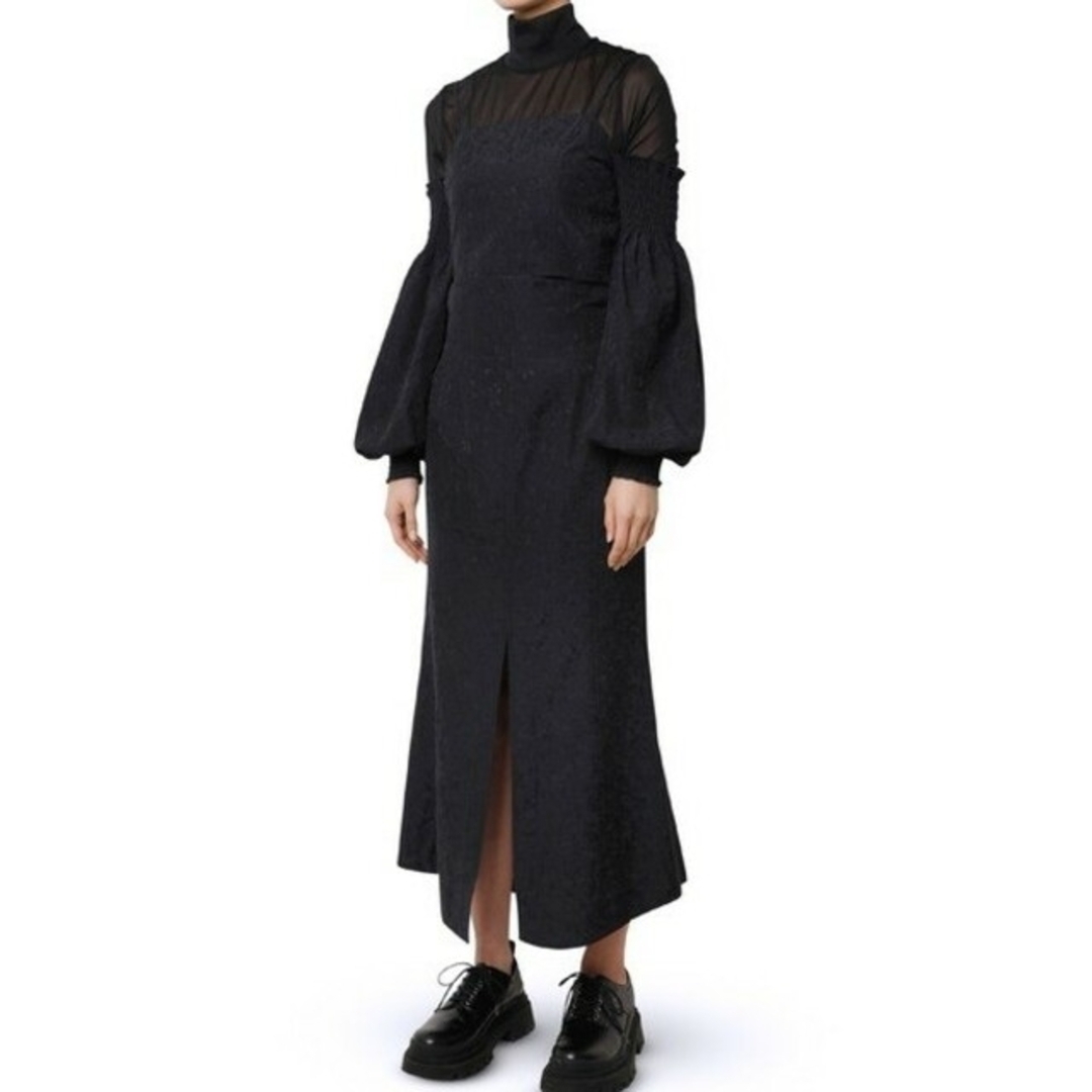 LE CIEL BLEU(ルシェルブルー)の最終 美品 LE CIEL BLEU　Shadow Jacquard Skirt レディースのスカート(ロングスカート)の商品写真