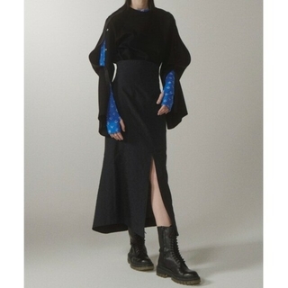 ルシェルブルー(LE CIEL BLEU)の最終 美品 LE CIEL BLEU　Shadow Jacquard Skirt(ロングスカート)