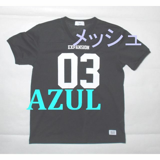 AZUL by moussy(アズールバイマウジー)の★速乾/メッシュ素材★AZUL★Tシャツ/半袖●美品/オーバーサイズM メンズのトップス(Tシャツ/カットソー(半袖/袖なし))の商品写真