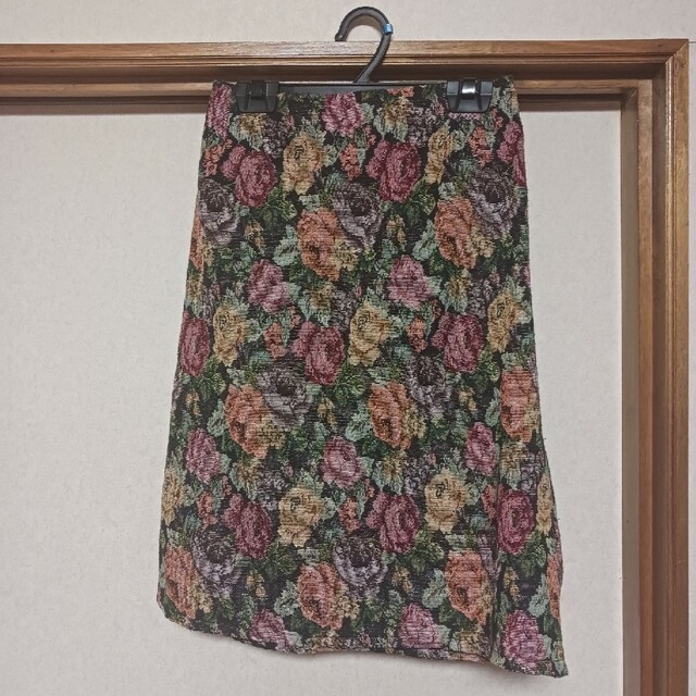ゴブラン柄スカート レディースのスカート(ひざ丈スカート)の商品写真