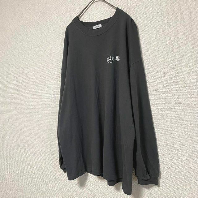 3100 Adoon plain トレーナー 薄手 チャコールグレー プリント メンズのトップス(Tシャツ/カットソー(七分/長袖))の商品写真