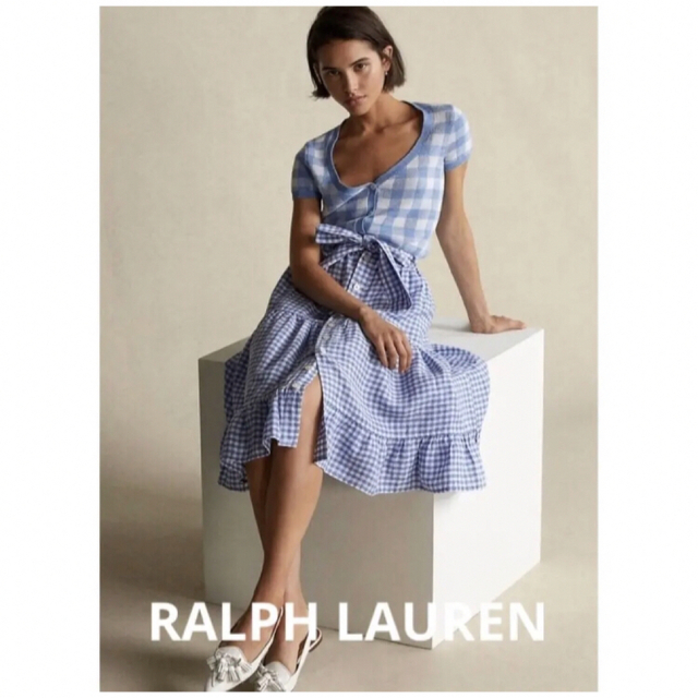 POLO RALPH LAUREN(ポロラルフローレン)のRALPH LAURENラルフローレン　ギンガム　チェック　ティアード　スカート レディースのスカート(ロングスカート)の商品写真