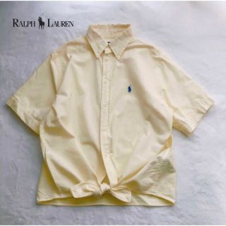 ポロラルフローレン(POLO RALPH LAUREN)のレア　RALPH LAUREN ラルフローレン　コットン　前結び　半袖　シャツ(シャツ/ブラウス(半袖/袖なし))