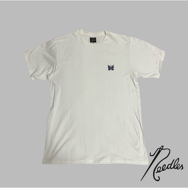 Needles(ニードルス)の【別注】Needles×UR クルーネック　ショートスリーブ　Tシャツ　ホワイト メンズのトップス(Tシャツ/カットソー(半袖/袖なし))の商品写真