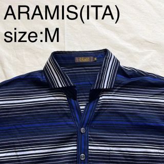 アラミス(Aramis)のARAMIS(ITA)ビンテージコットンボーダーポロシャツ(ポロシャツ)