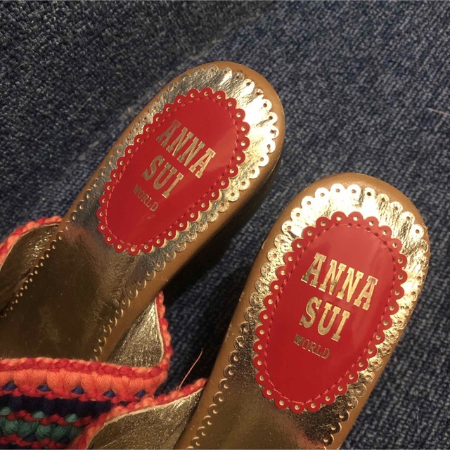 ANNA SUI(アナスイ)のANNA SUI アナスイ 編み込み サンダル ミュール レディースの靴/シューズ(ミュール)の商品写真