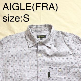 エーグル(AIGLE)のAIGLE(FRA)ビンテージ総柄ステッチワークコットンシャツ(シャツ)