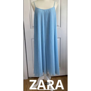 ザラ(ZARA)のZARA ザラ　プリーツドレス　サマードレス　キャミワンピース(ロングワンピース/マキシワンピース)