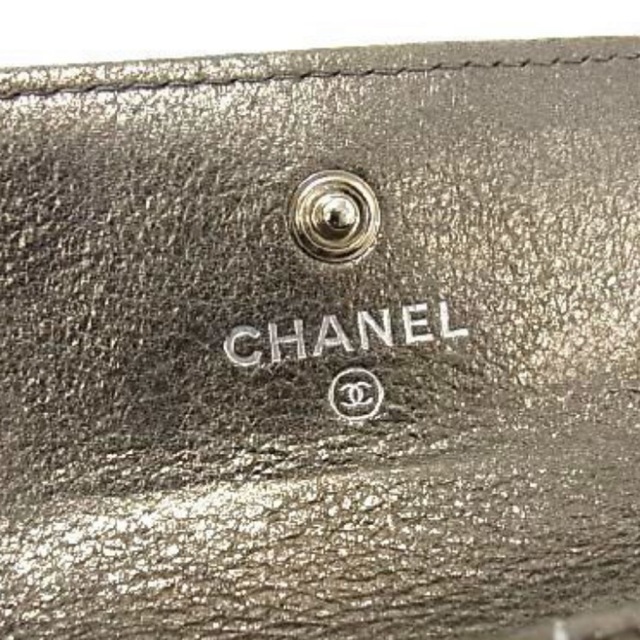 CHANEL ココマーク カメリア スエード 3つ折財布レディース
