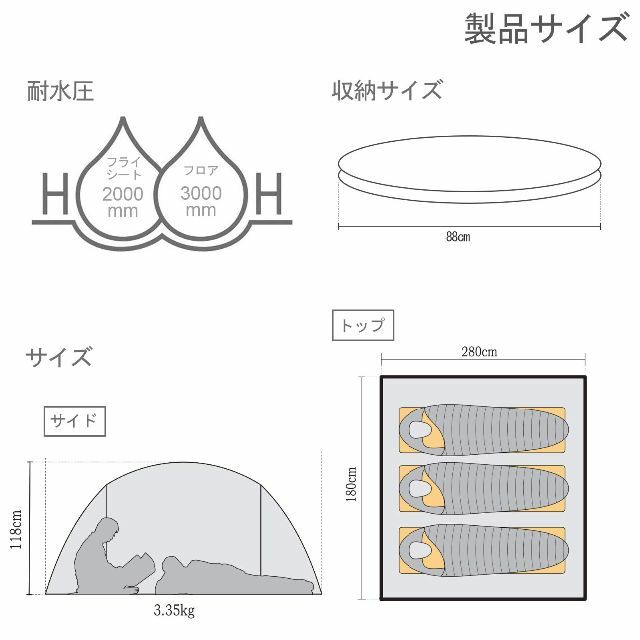 【色: ブラウン+カーキ】KAZOOキャンプ用自動屋外ポップアップテント防水用ク