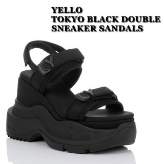 YELLO TOKYO BLACK DOUBLE SNEAKER SANDALS(サンダル)