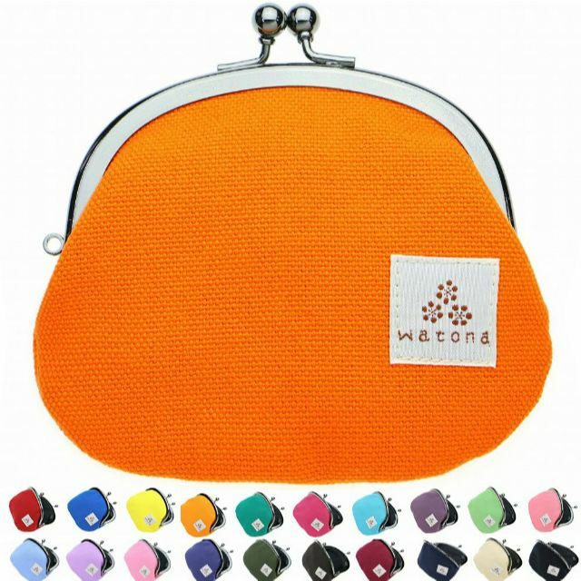 色: キャロットオレンジワトナ 帆布がま口 3.3寸丸形小銭入れ