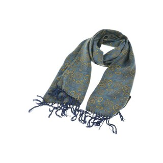 TOOTAL SCARF トゥータルスカーフ ストール - 紺x黄(ペイズリー) 【古着】【中古】(ストール)