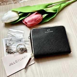 ジルスチュアート(JILLSTUART)の最後★ジルスチュアートプリズムおりぼんミニ財布カードケース★定期入れ新品ブラック(財布)