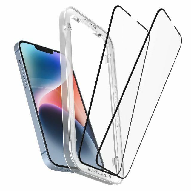 Spigen AlignMaster 全面保護 ガラスフィルム iPhone