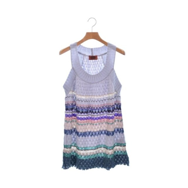 MISSONI ミッソーニ ニット・セーター -(M位) 水色x緑等(総柄