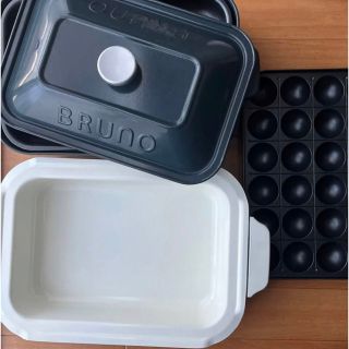 ブルーノ(BRUNO)の【美品】BRUNO コンパクト ホットプレート　ネイビー　ブラック(ホットプレート)