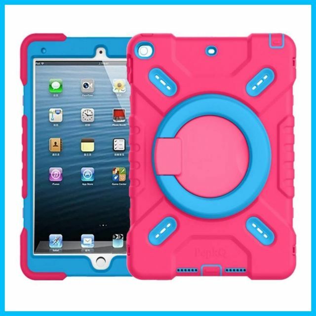 【色: ローズレッド&ブルー】アイパッドカバー iPad 10.2 第7世代 ケ