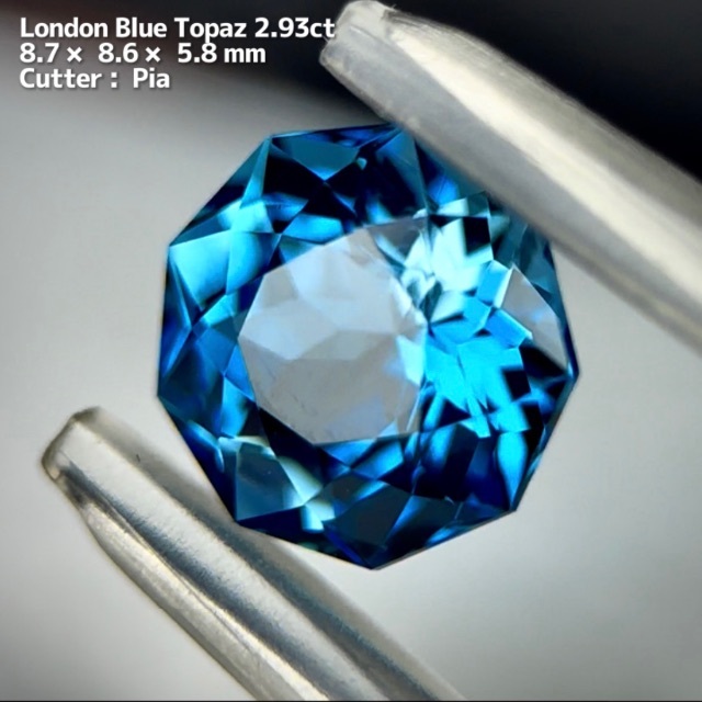 【SOLD】ロンドンブルートパーズ 2.93ct レア9角形のギラカット🌼 レディースのアクセサリー(その他)の商品写真