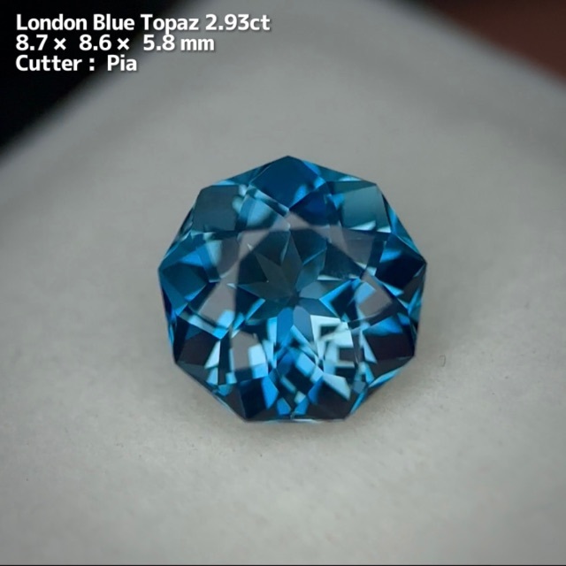 【SOLD】ロンドンブルートパーズ 2.93ct レア9角形のギラカット🌼 レディースのアクセサリー(その他)の商品写真