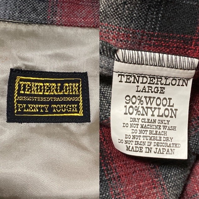 TENDERLOIN - Lサイズ テンダーロイン T-WOOL SHT ウール チェック