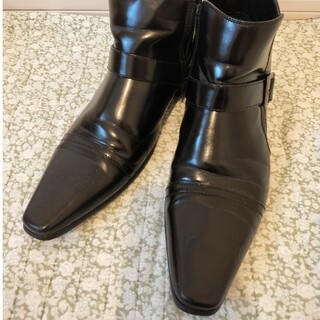 ショートブーツ ビジネスシューズ メンズ サイドジップ 黒  紳士靴(ドレス/ビジネス)