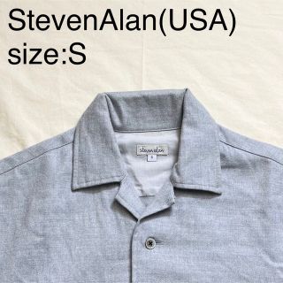 スティーブンアラン(steven alan)のStevenAlan(USA)ウールオープンカラーシャツ　ライトグレー(シャツ)