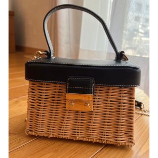 ザラ(ZARA)のZARA カゴバック ショルダーバッグ(かごバッグ/ストローバッグ)