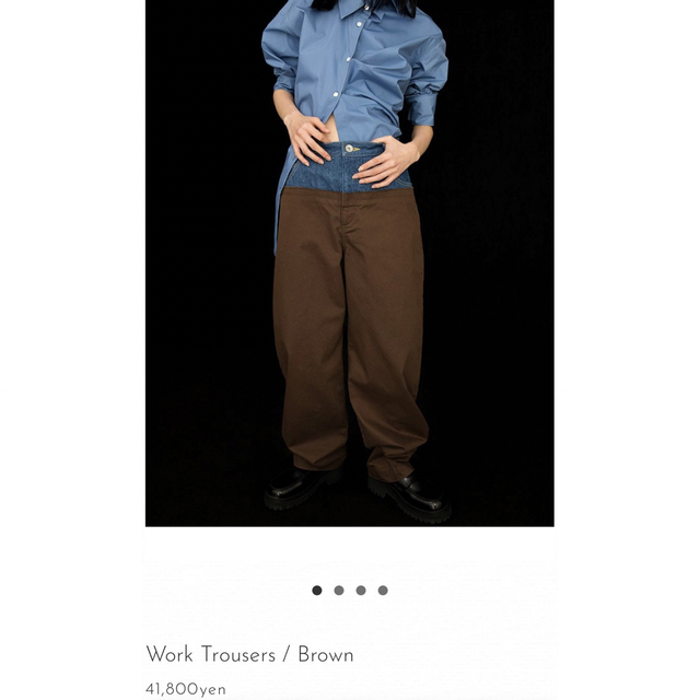 LEINWANDE  新品　Work Trousers / Brown レディースのパンツ(その他)の商品写真