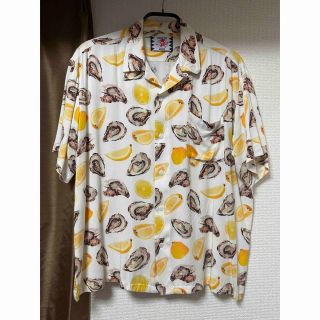 【美品】米津玄師着用　サノバチーズ　総柄シャツ　牡蠣とレモン