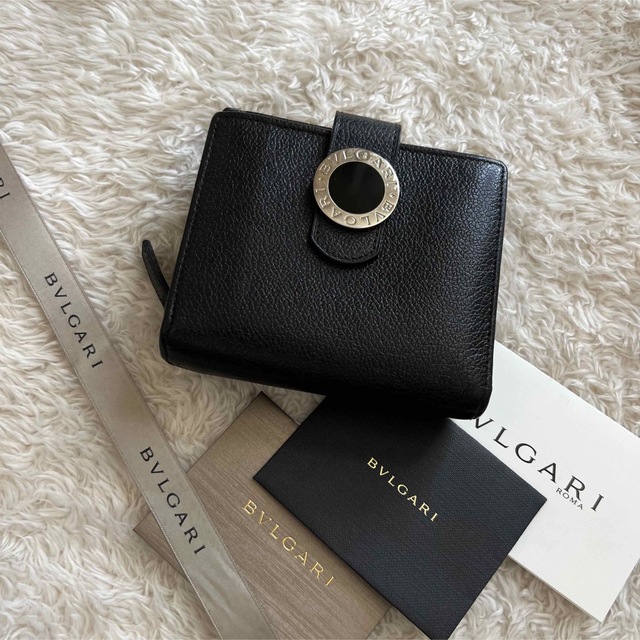 極上美品 BVLGARI ブルガリ 2つ折り財布 10800円 販売ポップ