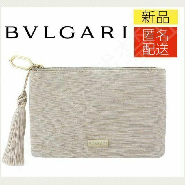 BVLGARI(ブルガリ)のBVLGARI ブルガリ ゴールドフラットポーチ ノベルティ 新品 レディースのファッション小物(ポーチ)の商品写真