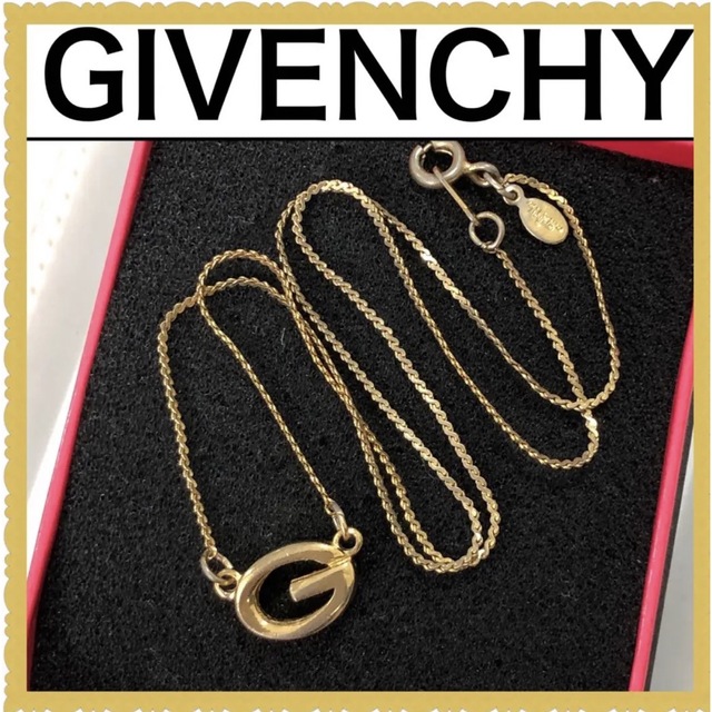 ヴィンテージ  GIVENCHY ジバンシー Gロゴ ネックレス　ゴールド