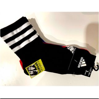 アディダス(adidas)のadidas 靴下 キッズ 23〜25cm 3足組 (靴下/タイツ)