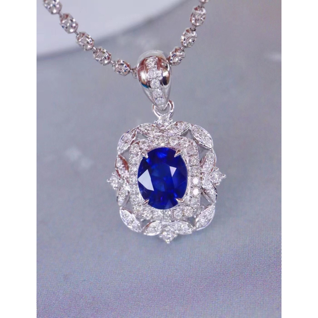 天然 ロイヤルブルーサファイア ダイヤ  ペンダントトップ1.15ct ¥