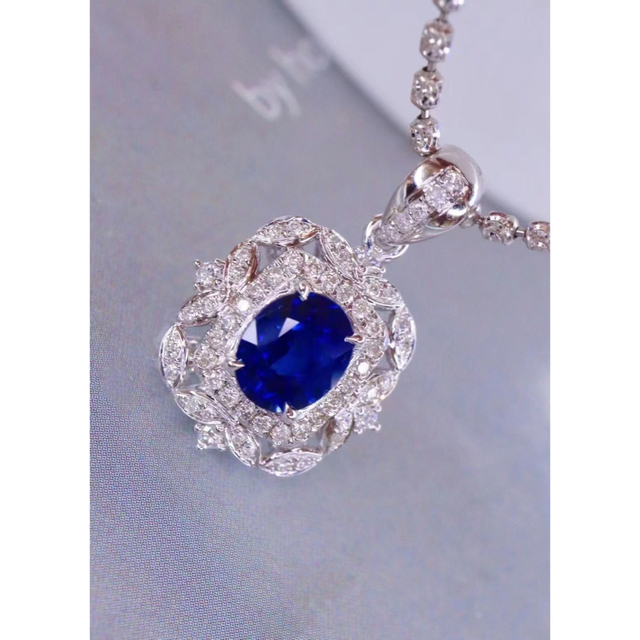 天然 ロイヤルブルーサファイア ダイヤ  ペンダントトップ1.15ct ¥