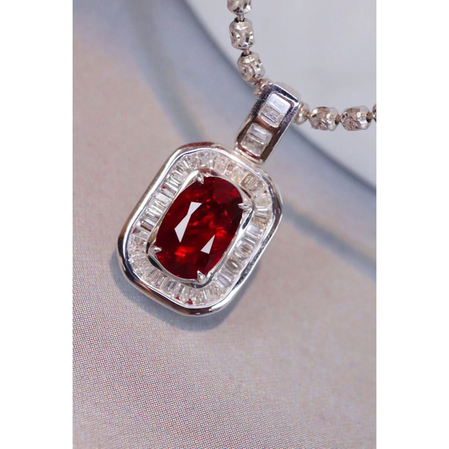 天然 ルビー ダイヤモンド  ペンダントトップ 0.98ct k18 ¥