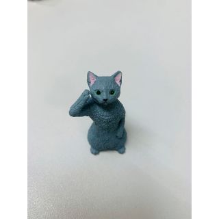 新品 ガチャガチャ 猫 グレー(その他)