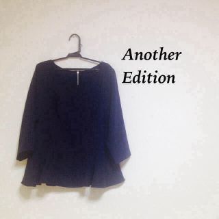アナザーエディション(ANOTHER EDITION)の【再値下げ】美品＊AE ペプラムトップス(Tシャツ(長袖/七分))