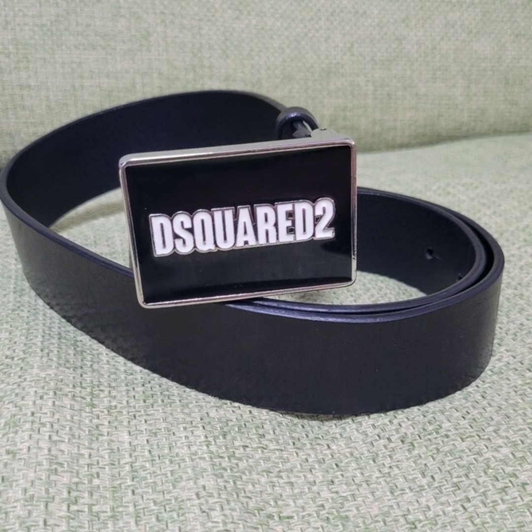 DSQUARED2(ディースクエアード)の国内正規Dsquared2　レザーベルト　ブラック　85 美品 メンズのファッション小物(ベルト)の商品写真