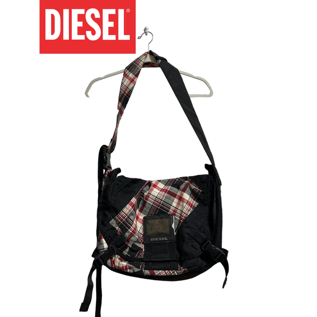 00's DIESEL CHECK SHOULDER BAG