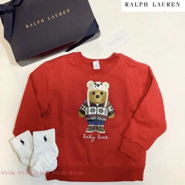 Ralph Lauren - 24m90cm 長袖 ラルフローレン フリース ベア ...